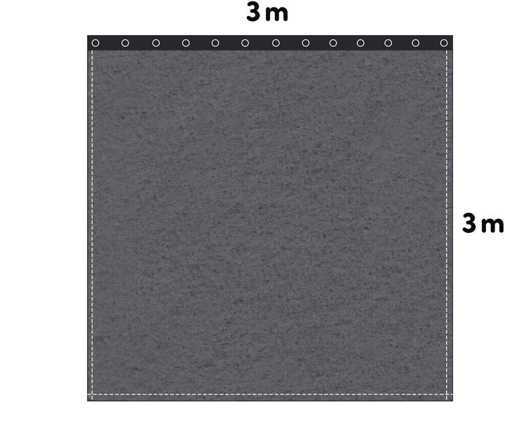 Backdrop Bühnenmolton 300g/m² anthrazit