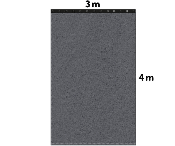 Backdrop Bühnenmolton 300g/m² anthrazit