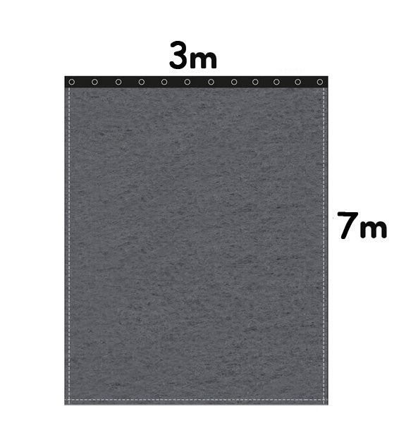 Backdrop Bühnenmolton 300g/m² anthrazit