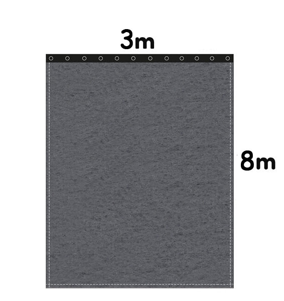 Backdrop Bühnenmolton 300g/m² anthrazit