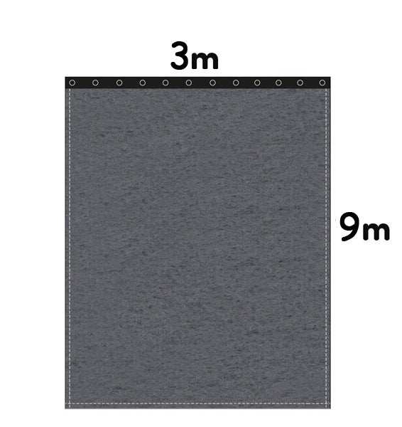 Backdrop Bühnenmolton 300g/m² anthrazit