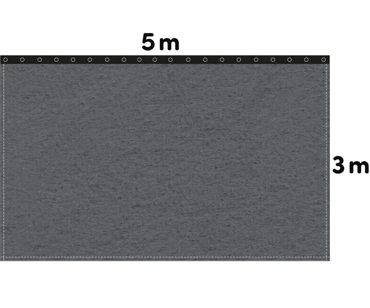 Backdrop Bühnenmolton 300g/m² anthrazit