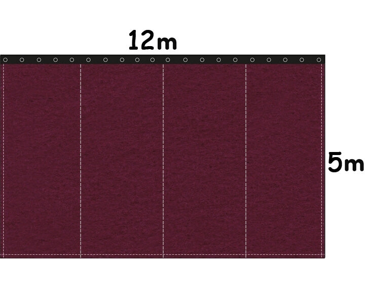 Backdrop stage molton 300g/m² bordeaux