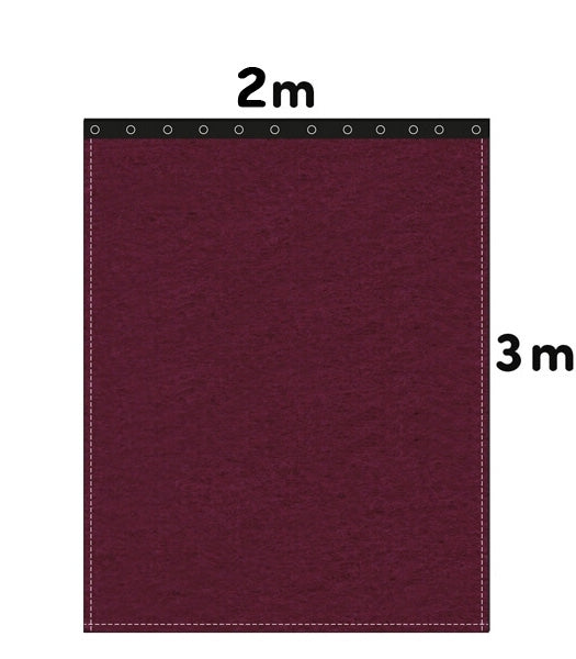 Backdrop stage molton 300g/m² bordeaux