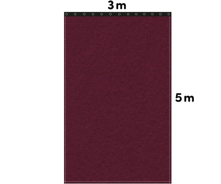 Backdrop stage molton 300g/m² bordeaux