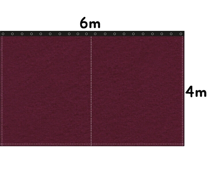 Backdrop stage molton 300g/m² bordeaux