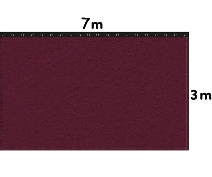 Backdrop stage molton 300g/m² bordeaux