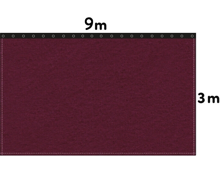Backdrop stage molton 300g/m² bordeaux