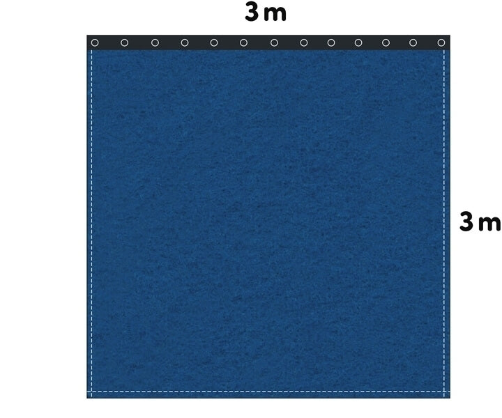 Backdrop Bühnenmolton 300g/m²  bluebox