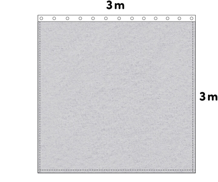 Backdrop Bühnenmolton 300g/m²  hellgrau