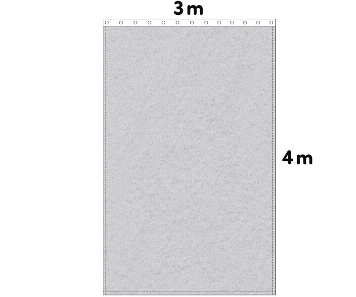Backdrop Bühnenmolton 300g/m²  hellgrau