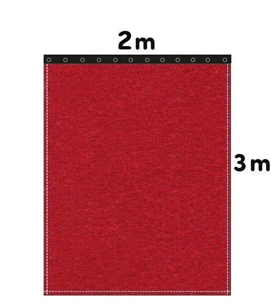 Backdrop Bühnenmolton 300g/m² kirschrot