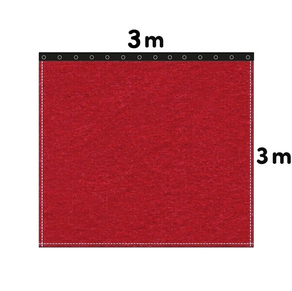 Backdrop Bühnenmolton 300g/m² kirschrot