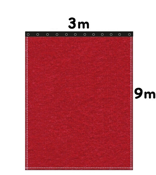 Backdrop Bühnenmolton 300g/m² kirschrot