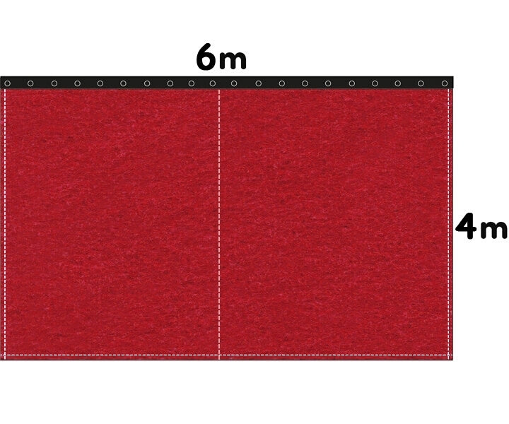 Backdrop Bühnenmolton 300g/m² kirschrot