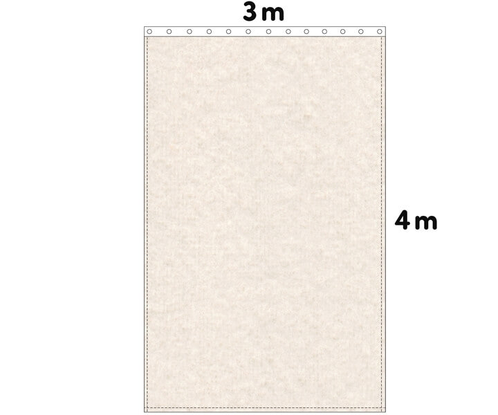 Backdrop Bühnenmolton 300g/m²  natur