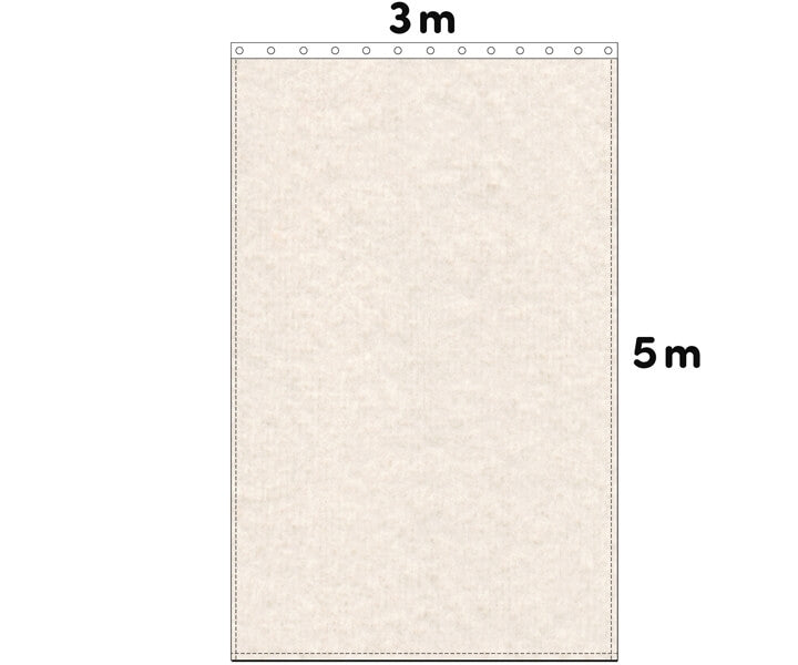 Backdrop Bühnenmolton 300g/m²  natur