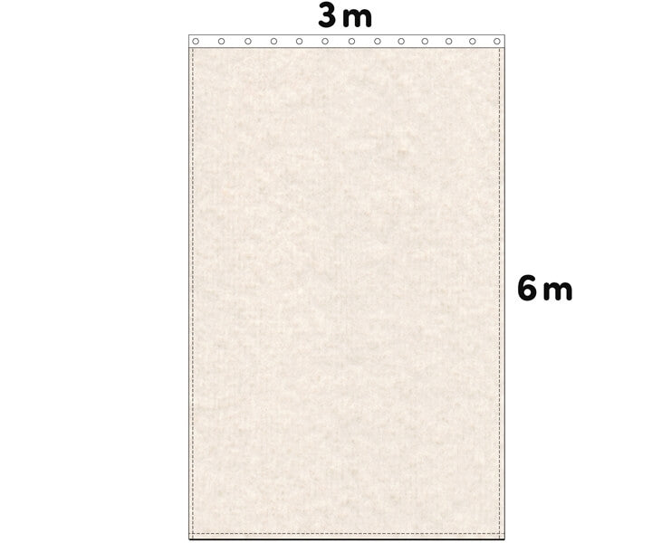 Backdrop Bühnenmolton 300g/m²  natur