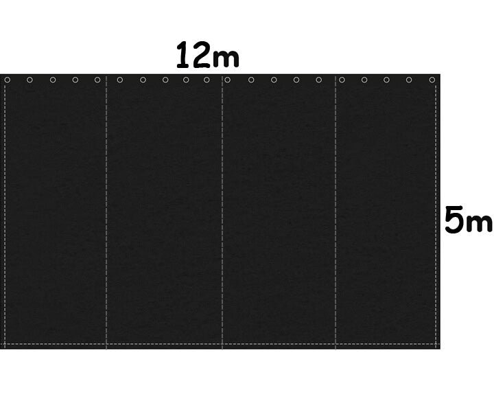 Backdrop Bühnenmolton 300g/m²  schwarz