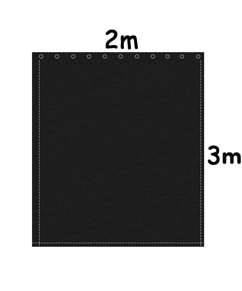 Backdrop Bühnenmolton 300g/m²  schwarz