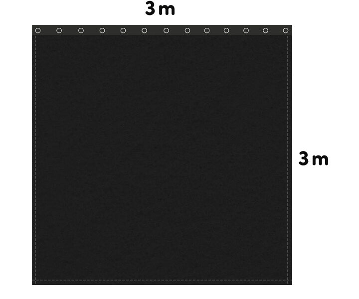 Backdrop Bühnenmolton 300g/m²  schwarz