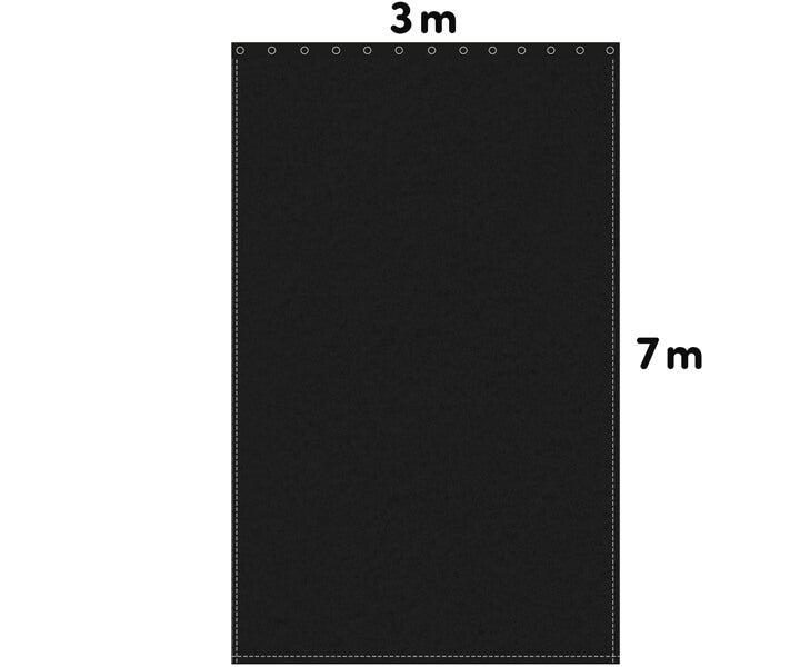 Backdrop Bühnenmolton 300g/m²  schwarz