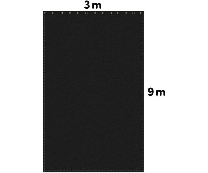 Backdrop Bühnenmolton 300g/m²  schwarz