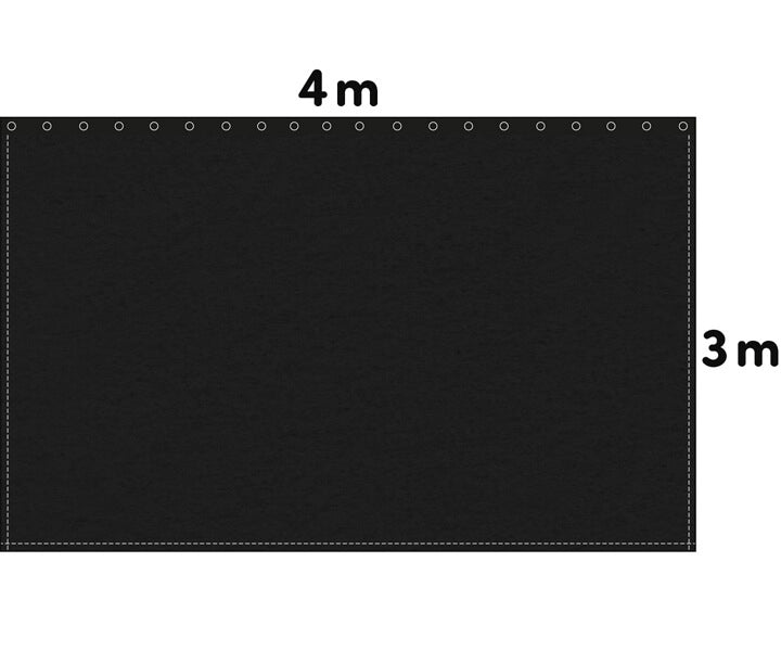 Backdrop Bühnenmolton 300g/m²  schwarz