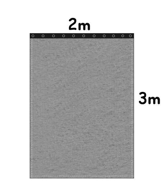 Backdrop Bühnenmolton 300g/m²  schiefergrau