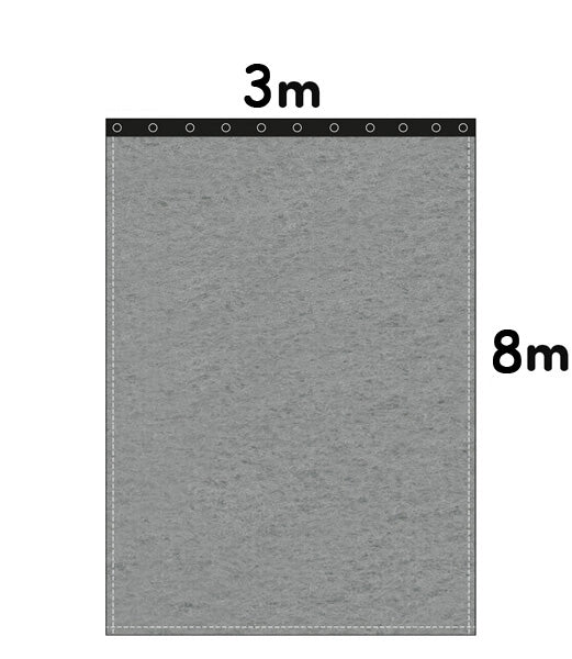 Backdrop Bühnenmolton 300g/m²  schiefergrau