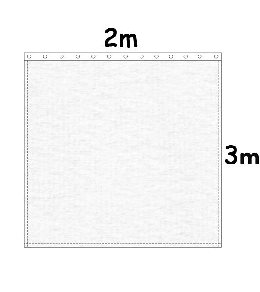 Backdrop stage molton 300g/m² white