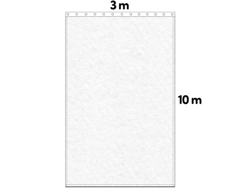Backdrop stage molton 300g/m² white
