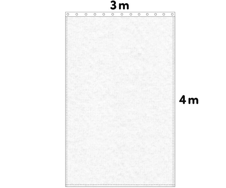 Backdrop stage molton 300g/m² white