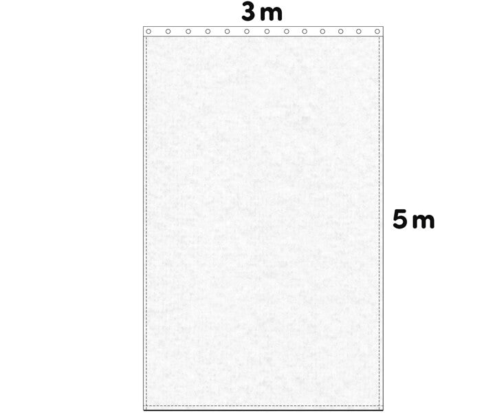 Backdrop stage molton 300g/m² white