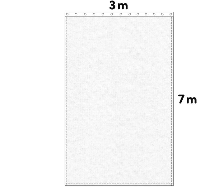 Backdrop stage molton 300g/m² white