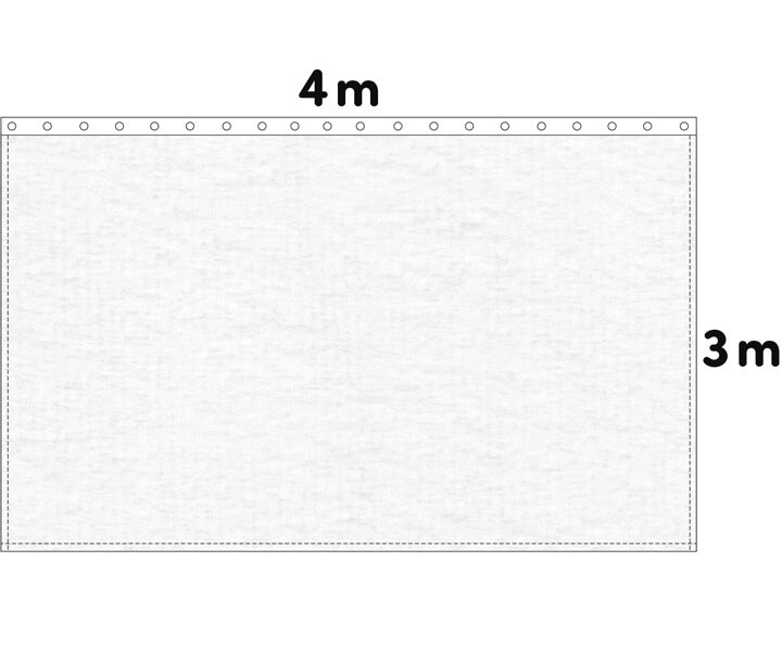 Backdrop stage molton 300g/m² white