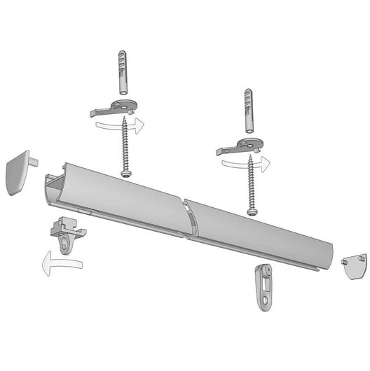 Modell 410 Schleuderschiene 1-läufig | alu