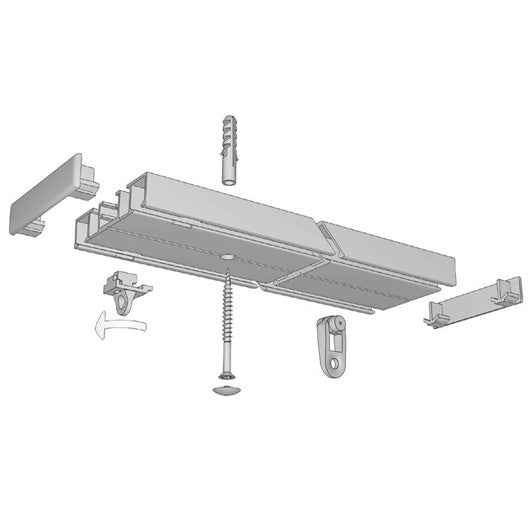 Modell 883 Schleuderschiene 2-läufig I weiß