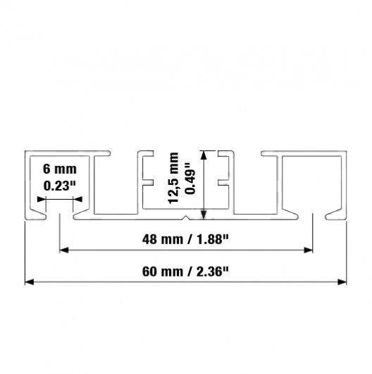 Modell 883 Schleuderschiene 2-läufig I weiß