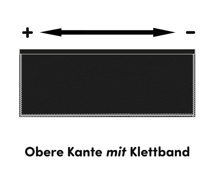 Podestverkleidung 300g/m² schwarz inkl. Klettband