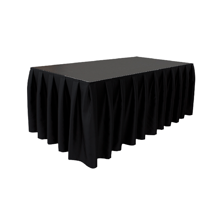 Bühnenverkleidung CS gerafft 300g/m² – molton24 Berlin Fachhandel