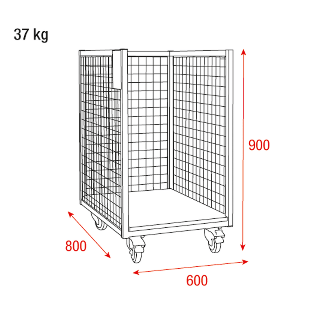 Wentex trolley for backdrops - Half size