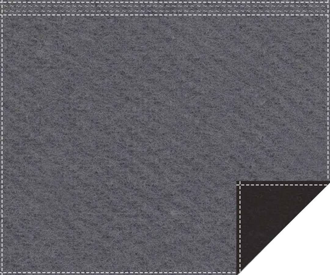 Acoustic backdrop 600g/m² anthracite | black pleated tape 3m wide