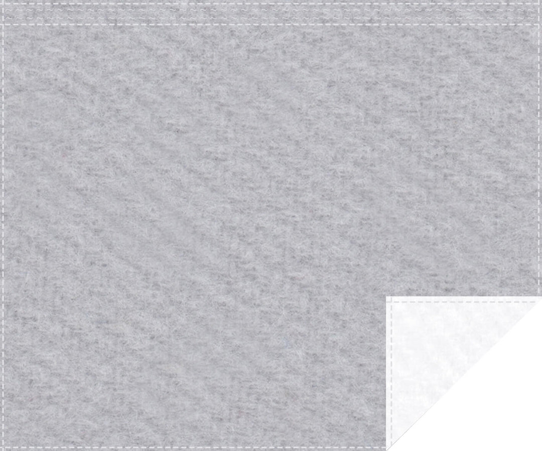Acoustic backdrop 600g/m² light gray | white pleated tape 3m wide
