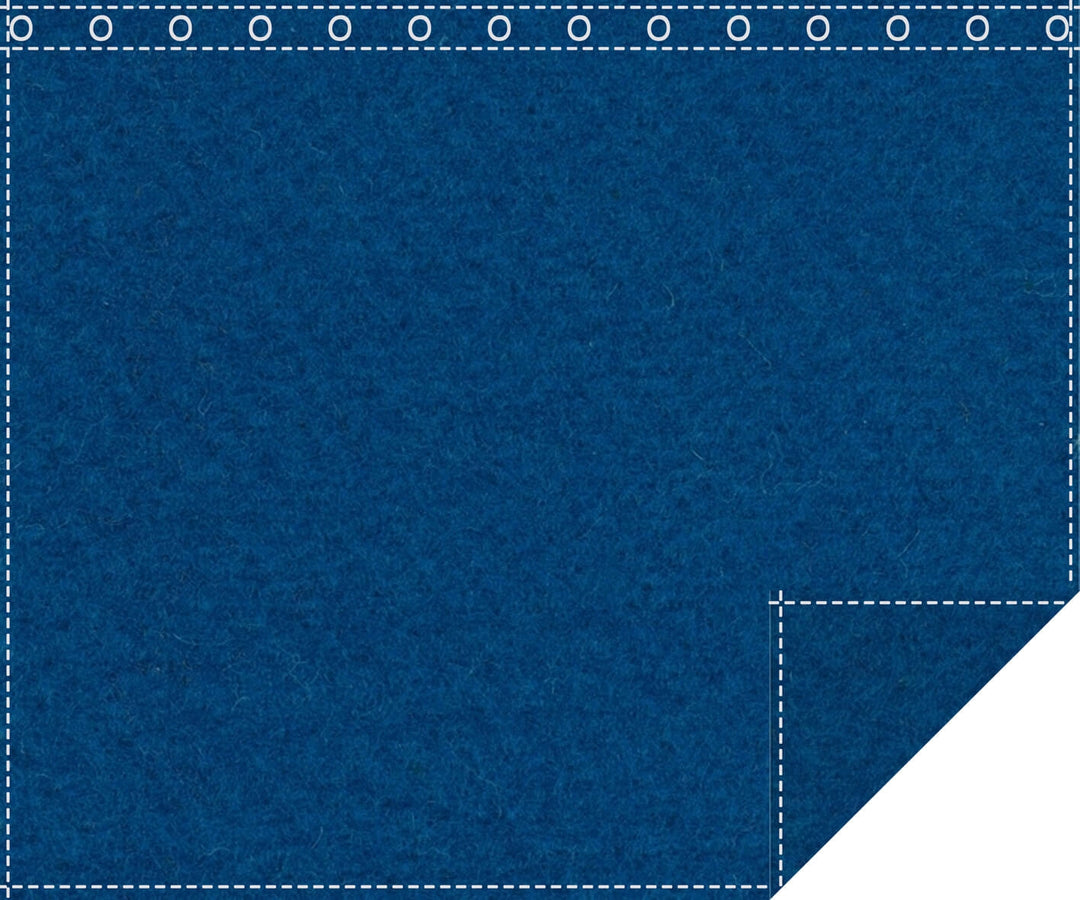 Akustikblackout  1500g/m² carpetblau geöst 1,9m breit