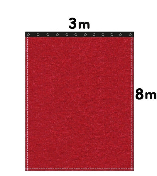 Backdrop stage molton 300g/m² cherry red
