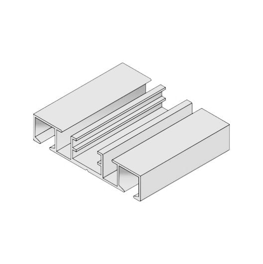 Modell 883 Schleuderschiene 2-läufig Decke, alu