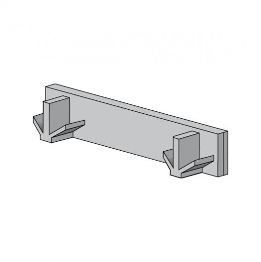 Model 883 End cover 2-track ceiling