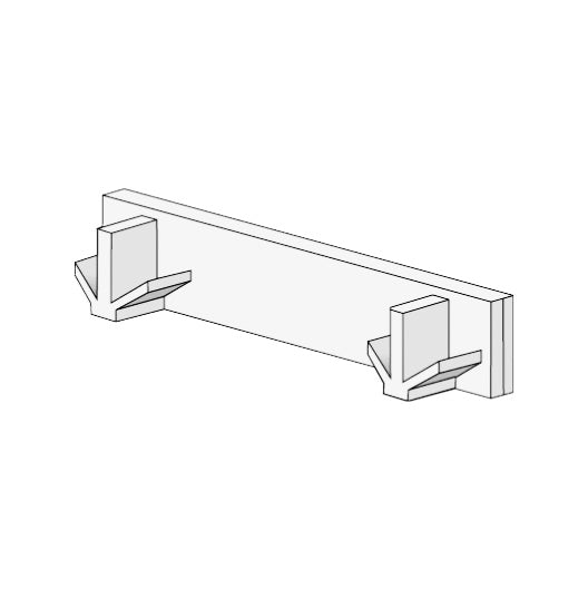 Model 883 End cover 2-track ceiling