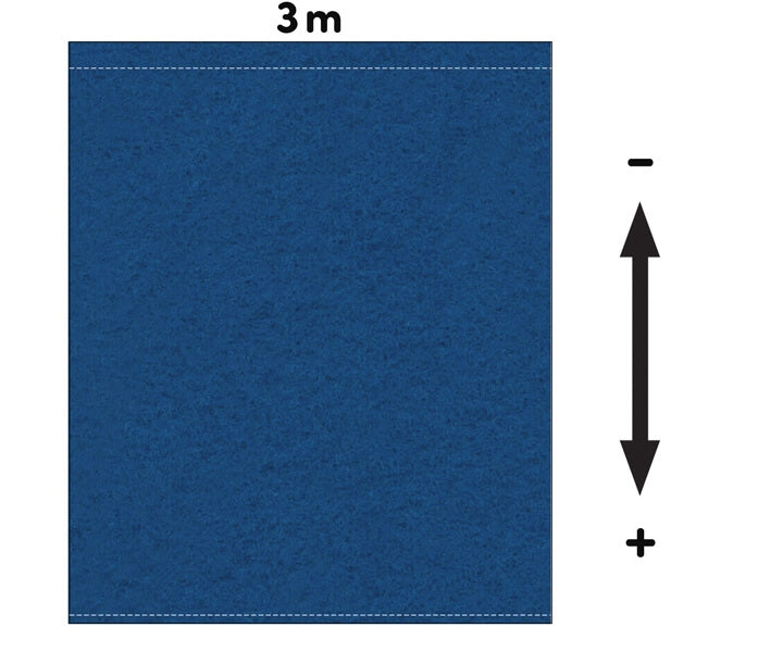 Photo backdrop by the meter stage molton 300g/m² carpet blue 3m
